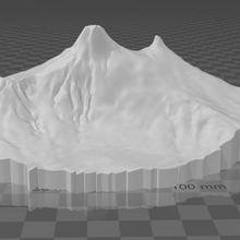 Kilimanjaro Tansania Vulkane Kreis Schnitt Vulkan montieren Fuji meru Berg el arenal Japan Mexiko Vulkanier Welt Malinche 3d print model - Mito3D