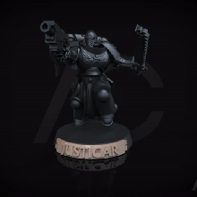 kill team 2021 specialists - 32mm grey knight death guard game indicator plate justify fighter gunner heavy champion icon bearer 3d print model - Mito3D