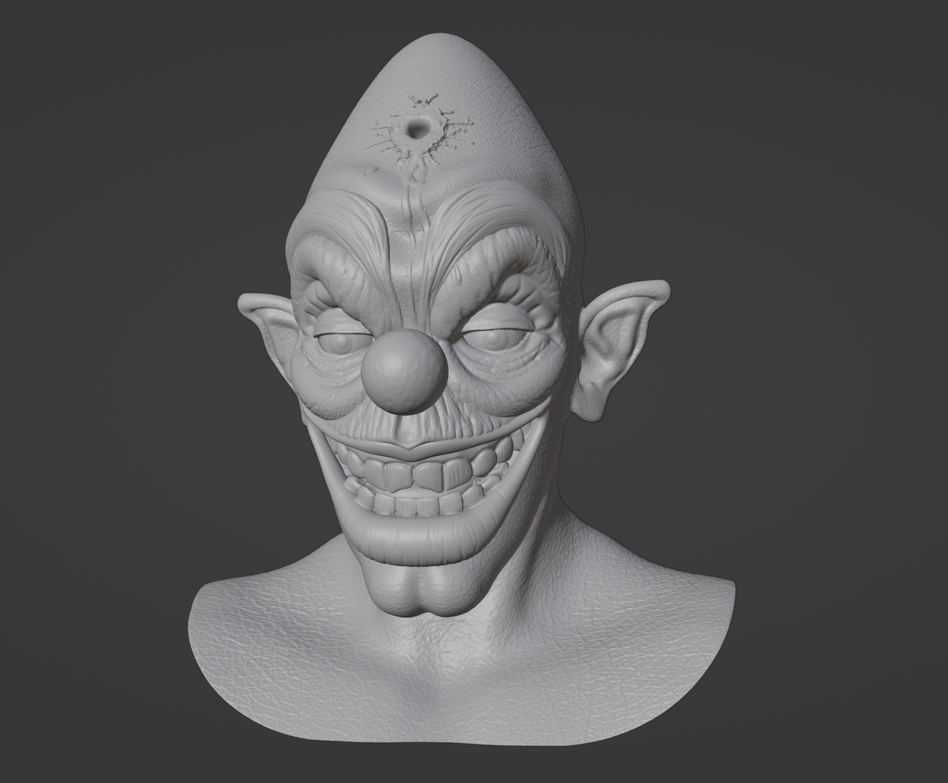 killer clown death terror fear scare 3D print model - Mito3D