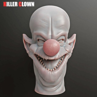 killer clown head stl 3d print model - Mito3D