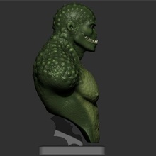 killer croc bust dc universe comics sculpt batman gotham 3d print model - Mito3D