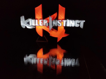 assassino instinto luminária jogos videogame conduziu logotipo 3d print model - Mito3D