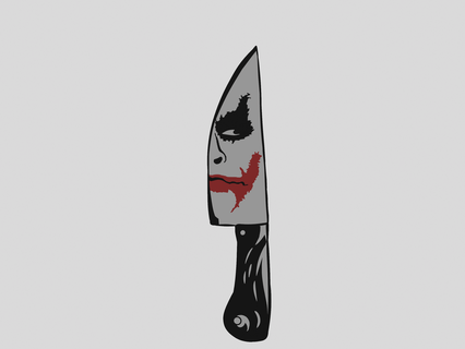 killer joker kill knife stl 3mf assassin 3d print model - Mito3D