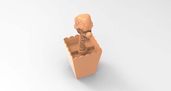 asesino payasos exterior espacio palomitas maiz caja bebé payaso 3d print model - Mito3D