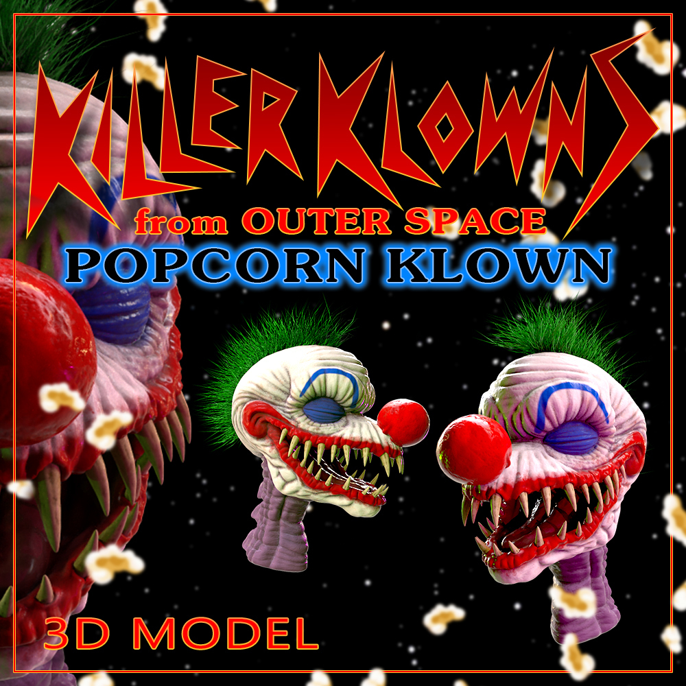 killer klownz popcorn klown clowns outer space horror 3D print model - Mito3D