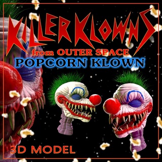 tueur clowns pop corn pitre extérieur espace horreur 3d print model - Mito3D