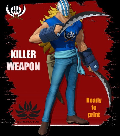 killer scythe weapon - one piece cosplay costume luffy toy 3d print model - Mito3D