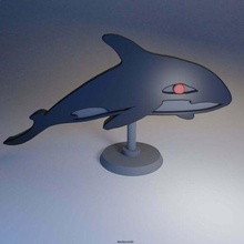 killer whale baby sculpture sculptures 3d print model - Mito3D