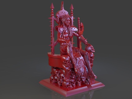 katil Kadın ölüm Tanrı heykel heykelcik minyatür savaşçı fantezi karanlık kafatası rpg Gameart masaüstü zbrush şekil vermek 3dprint 3d print model - Mito3D
