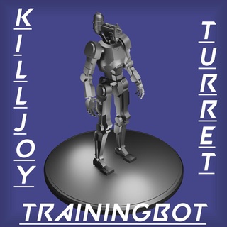 aguafiestas torreta training bot valorante values formación larva moscardón robot entrenamiento alboroto 3d print model - Mito3D
