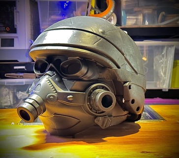 ölüm Bölgesi cehennem kask kopya destek oyun istasyonu replika baş maske 3d print model - Mito3D