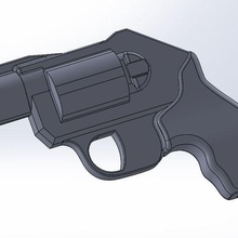 kimber k6s 2in barrel mold tool kimberk6s snuby revolver gunmold leather gun 3d print model - Mito3D