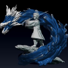 kimetsu no yaiba - demon slayer tanjiro statue figurine art figure la le manga l'anime pas de tueur démon 3d print model - Mito3D