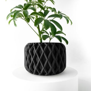 kinao planter pot drainage tray & stand included modern unique home decor plants succulents stl file Home indoor flower succulent holder 3d print model - Mito3D