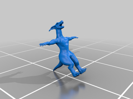 tür canavar antropomorfik canavar yaratık kürklü canavar modeller Sanat 3d print model - Mito3D