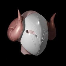 affini spirito fiorire ergonomico maschera corna cosplay lega of leggende lol puntello costume 3d print model - Mito3D