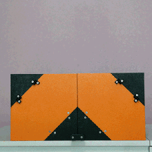 cinético plegable puerta gabinete mueble 3d print model - Mito3D