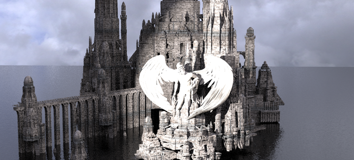 king arthurs camelot kit bash 3 city castle cathedral complex ancient picoftheday trending monument history middle architectural kitbash fantasy tower church building bloodbourne 3d print model - Mito3D