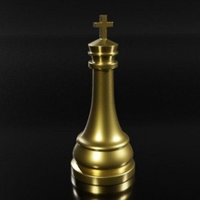 rei xadrez peça 3d print model - Mito3D