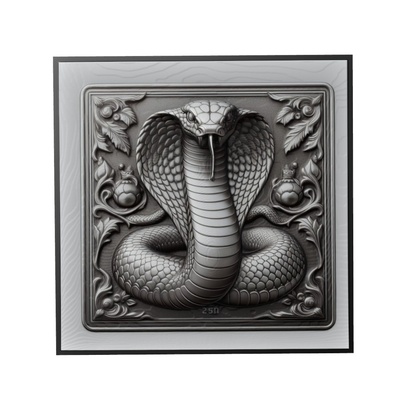 re cobra animale sollievo arte animali yeggi mito3d fallimento google ciondoli medaglione animal relief wall art parete 3d print model - Mito3D