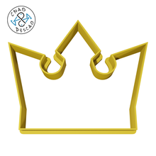 king crown - cookie cutter fondant polymer clay gadget valentines day key queen mustache lips heart arrow love pastry baking 3d print model - Mito3D