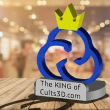 king cults 3d the of cults3d printing rare expensive most congratulations pla abs gold top rich money trophy 3d print model - Mito3D