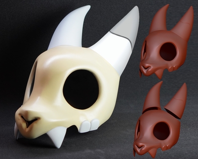 king fixed horn- owl house cosplay headpiece 3d print model - Mito3D