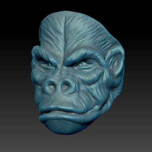 el rey gorila anillo de impresión 3d la modelo joyería 3D print model - Mito3D
