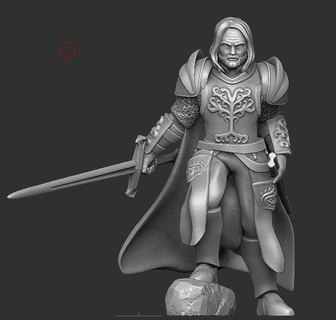 rei esperança sigmar senhor argolas anduril Aragorn estel hobbit 3d print model - Mito3D