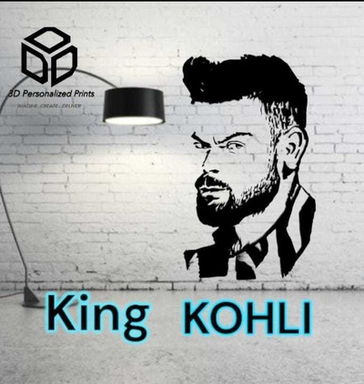 king kohli captivating 2d wall art celebrating cricket legend virat home decor decoration deco home 3d print model - Mito3D
