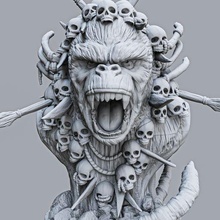 Rey Kong busto juego pelicula 3d print model - Mito3D