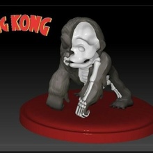 Rey Kong chibi huesos 3d print model - Mito3D