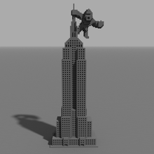 rei kong Império construção voxel arte arquitetura pixel 8 bit 3d print model - Mito3D