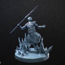 o rei da noite comprimento total de duas poses a arte escuro gameofthrones nightking neve zumbi white walker fantasia inverno 3d print model - Mito3D