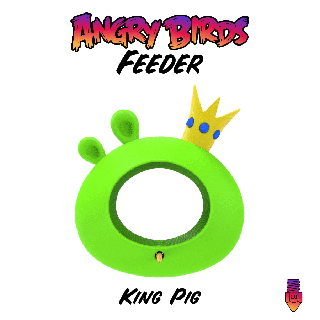 king pig angry birds feeder Home angry bird angry birds birdfeeder birdhouse birds exterior fatball garden seed feeder nature outdoor seeds animals house  3d print model - Mito3D
