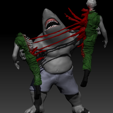 Roi requin suicide équipe dc monstre hier Harley joker 3d print model - Mito3D