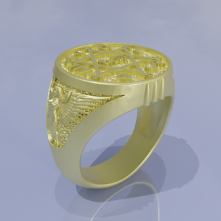 Rey Salomón anillo sello salomon 3d print model - Mito3D