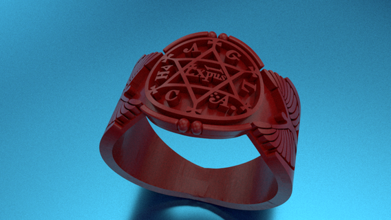 Rey Salomón anillo salomon 3d print model - Mito3D