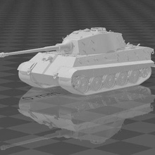 König Tiger 2 Panzer verkohlen 3d print model - Mito3D