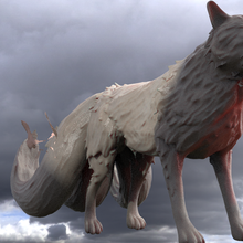 king wolf tails 3d print model - Mito3D