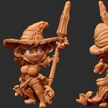 kingdom death flower witch chibi game 3d print model - Mito3D