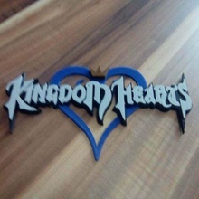 kingdom hearts logo remixed multi-colour printing hears multi colour material toy 3d print model - Mito3D