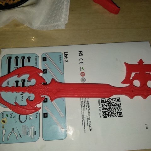 kingdom hearts 3 oblivion keyblade verschiedene 3D print model - Mito3D