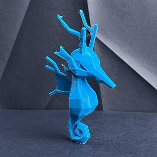 kingdra low poly pokemon low-poly lowpoly faceted gen 2 ii second generation figure pok mon 3d print model - Mito3D