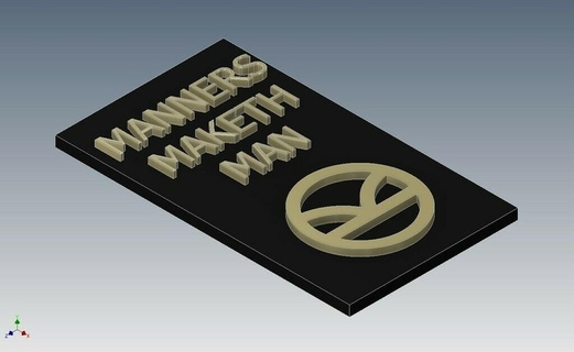 König Geheimnis Bedienung Film Zitat Kunst sign_logos 3d print model - Mito3D