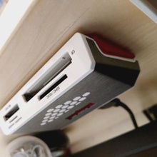 kingston fcr-sh4 card reader holder tool mount shelf support wallmount wall holders boxes 3d print model - Mito3D