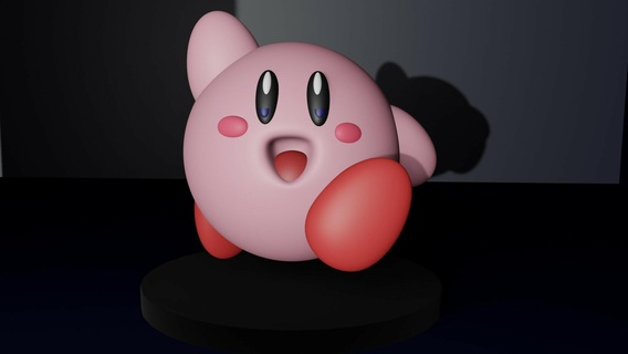 kirby chewing gum 3d print model - Mito3D