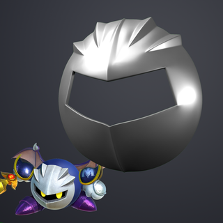 Kirby méta Chevalier masque mode jeu vidéo masque décoration déco soutenir cosplay art mode Kirby pays rêve Chevalier soldat armure fracasser nintendo 3d print model - Mito3D