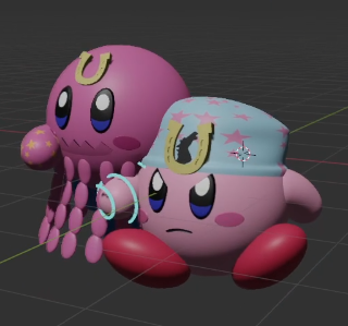 Kirby as Johnny arte jojo jjba zanna atto anime joestar bizzarro avventura 3D print model - Mito3D