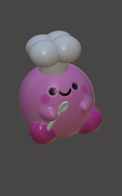 kirby cuisinier jeu 3d print model - Mito3D